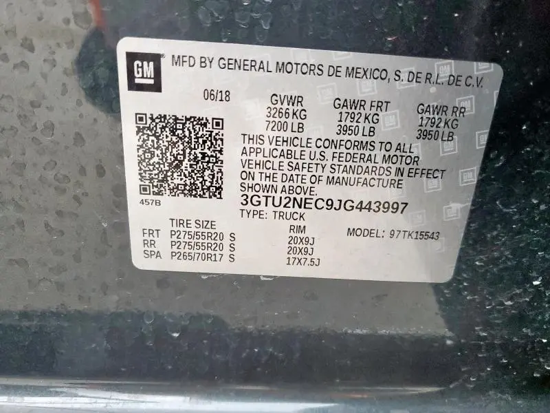 2018 GMC SIERRA K1500 SLT