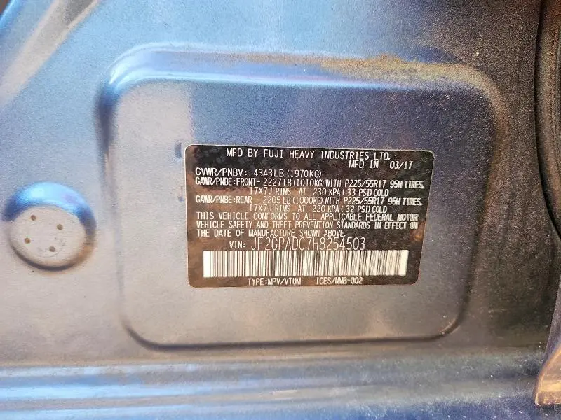 2017 SUBARU CROSSTREK PREMIUM  
