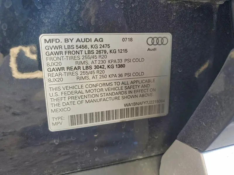 2018 AUDI Q5 PREMIUM PLUS  
