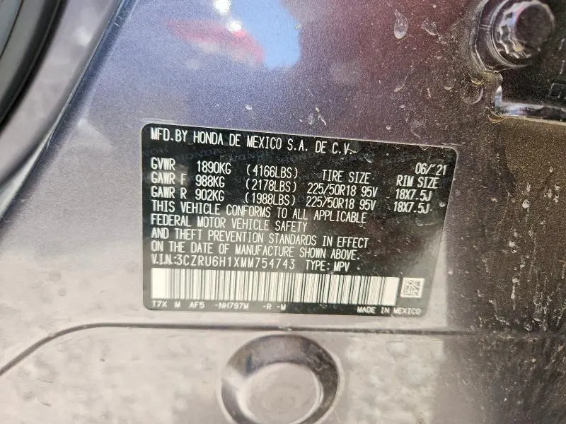 2021 HONDA HR-V SPORT  