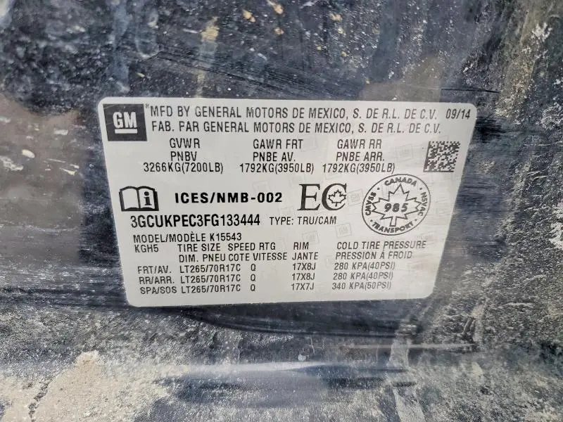 2015 CHEVROLET SILVERADO K1500  