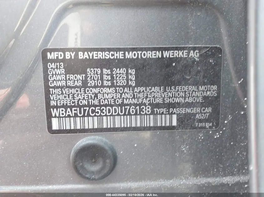 2013 BMW 535I XDRIVE