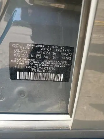 2022 HYUNDAI SONATA LIMITED  