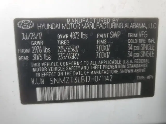 2018 HYUNDAI SANTA FE SPORT   