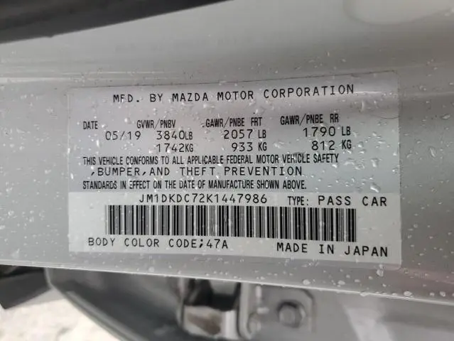 2019 MAZDA CX-3 TOURING  