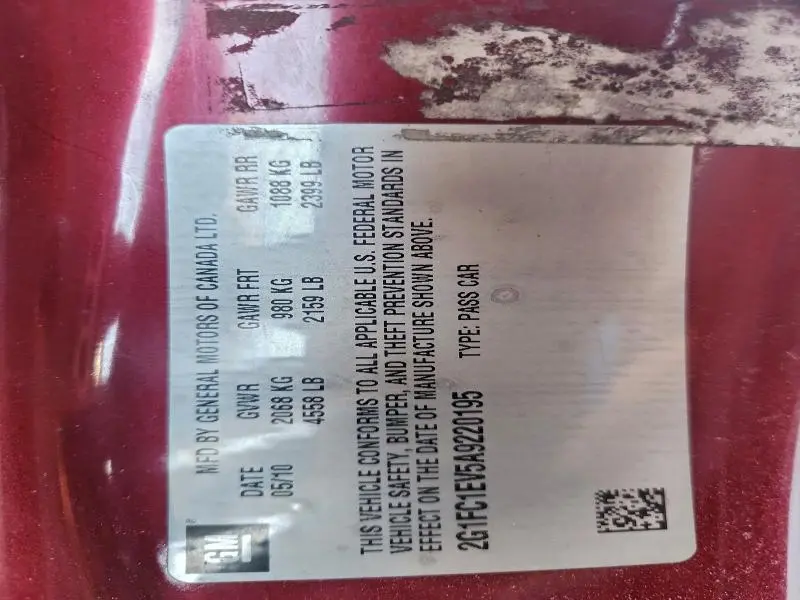 2010 CHEVROLET CAMARO LT  