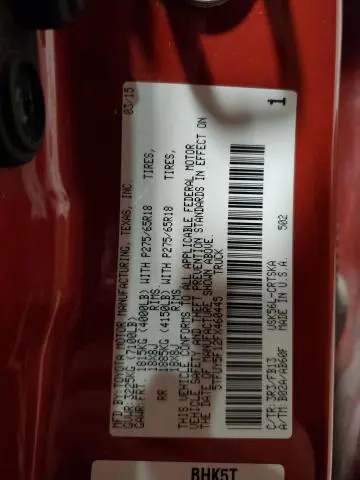 2015 TOYOTA TUNDRA DOUBLE CAB SR  