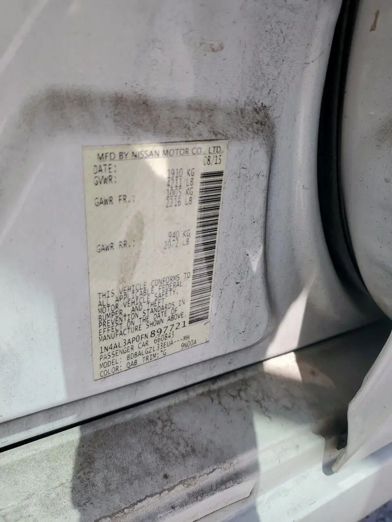2015 NISSAN ALTIMA 2.5  