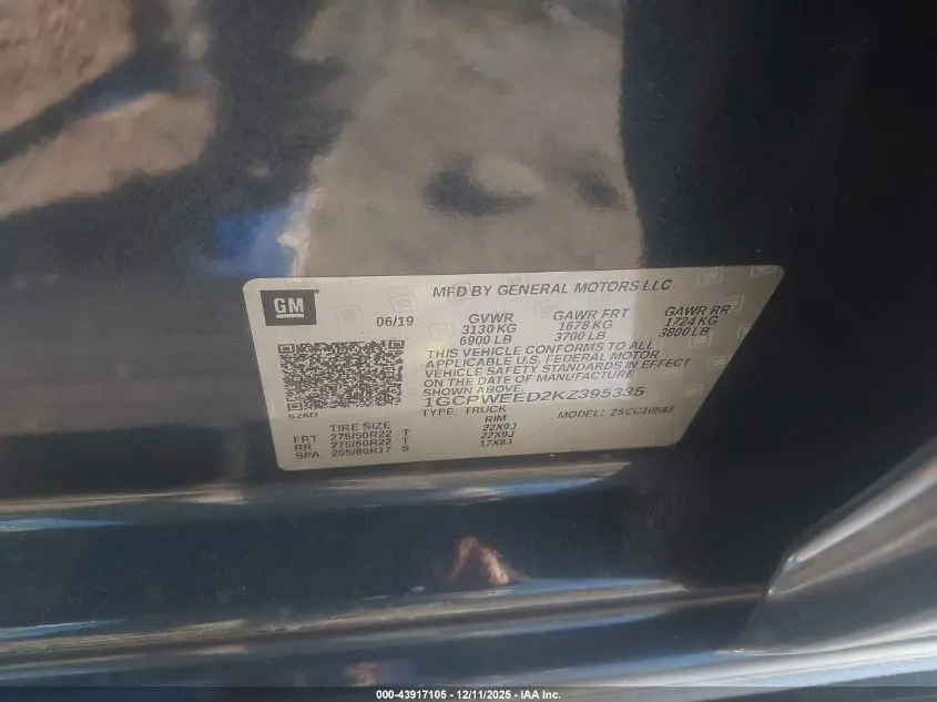 2019 CHEVROLET SILVERADO 1500 LTZ