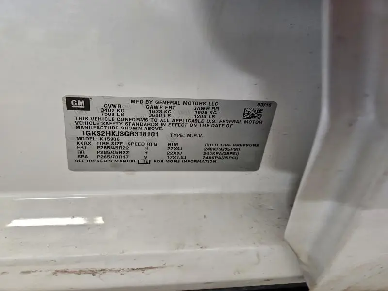 2016 GMC YUKON XL DENALI  