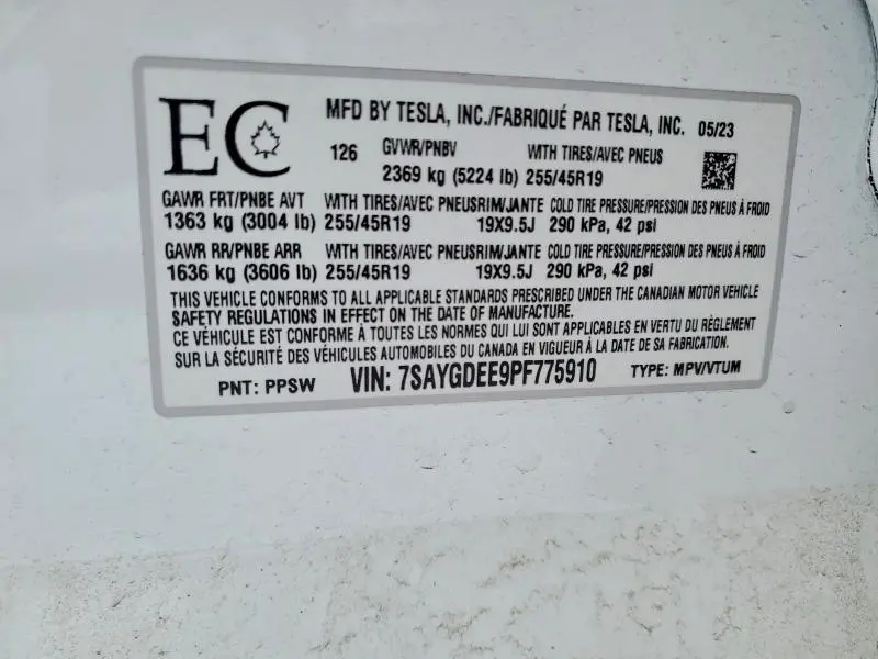 2023 TESLA MODEL Y   