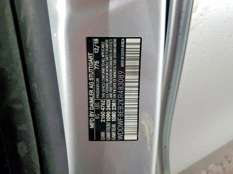 2019 MERCEDES-BENZ C 300 4MATIC  