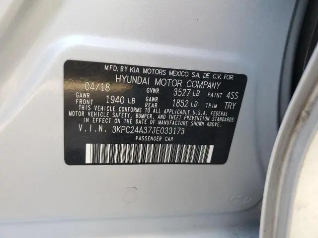 2018 HYUNDAI ACCENT SE  