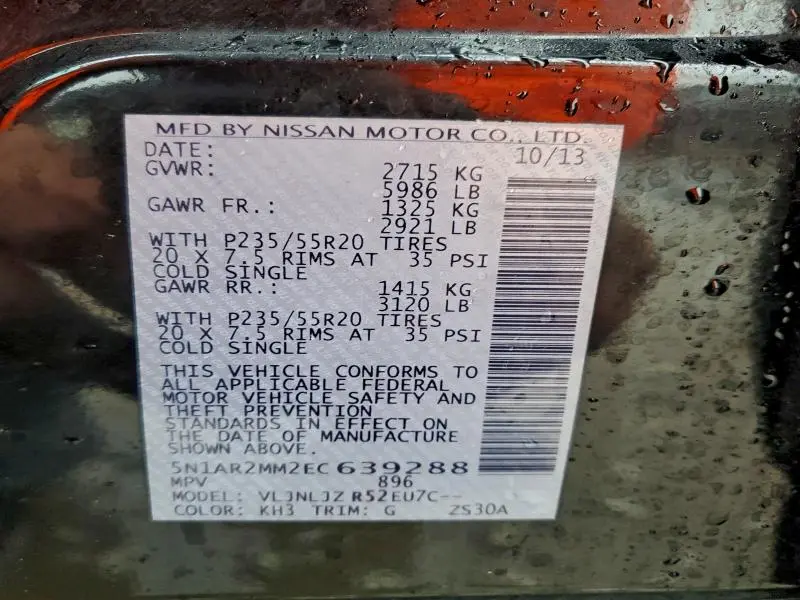 2014 NISSAN PATHFINDER S  