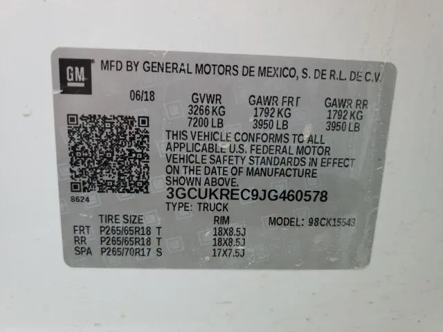 2018 CHEVROLET SILVERADO K1500 LT  