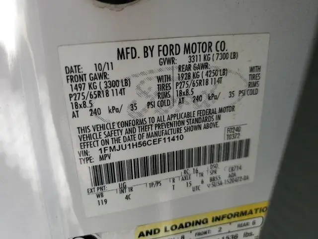 2012 FORD EXPEDITION XLT  