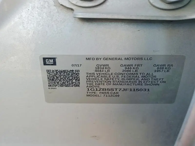 2018 CHEVROLET MALIBU LS  