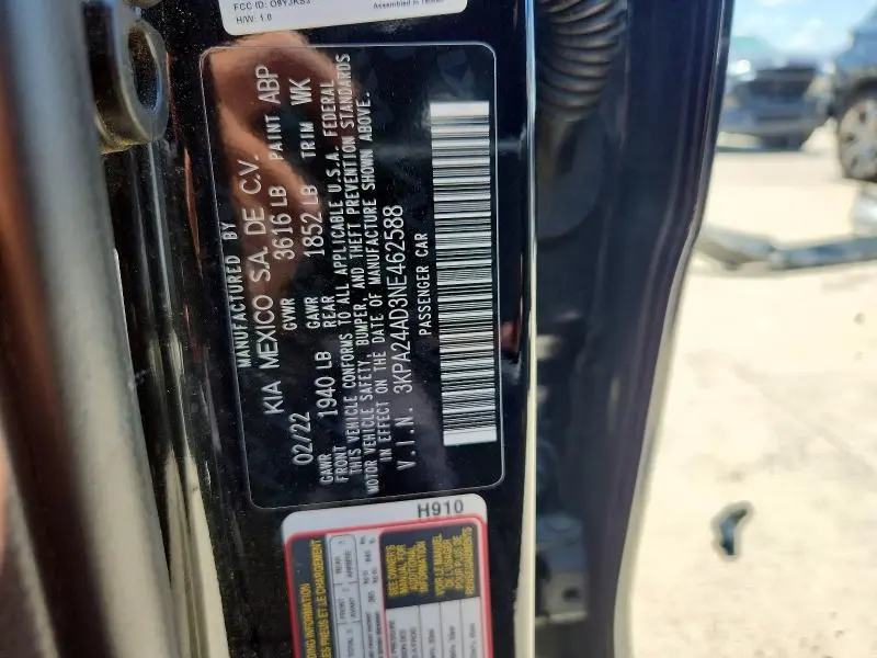 2022 KIA RIO S  