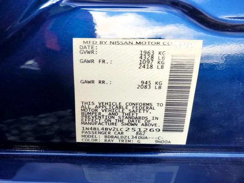 2020 NISSAN ALTIMA 2.5 S  