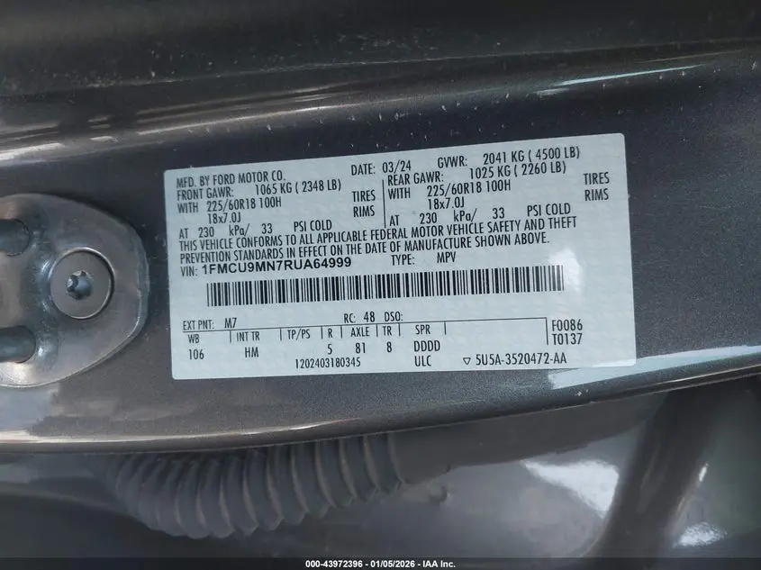 2024 FORD ESCAPE ST-LINE