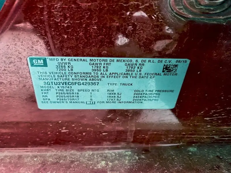 2015 GMC SIERRA K1500 SLT  