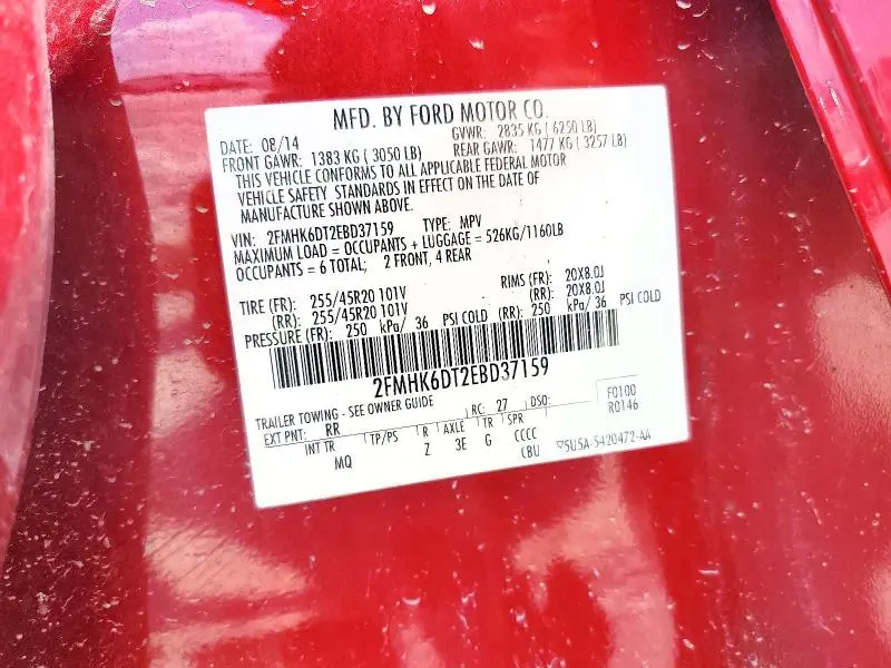 2014 FORD FLEX LIMITED  