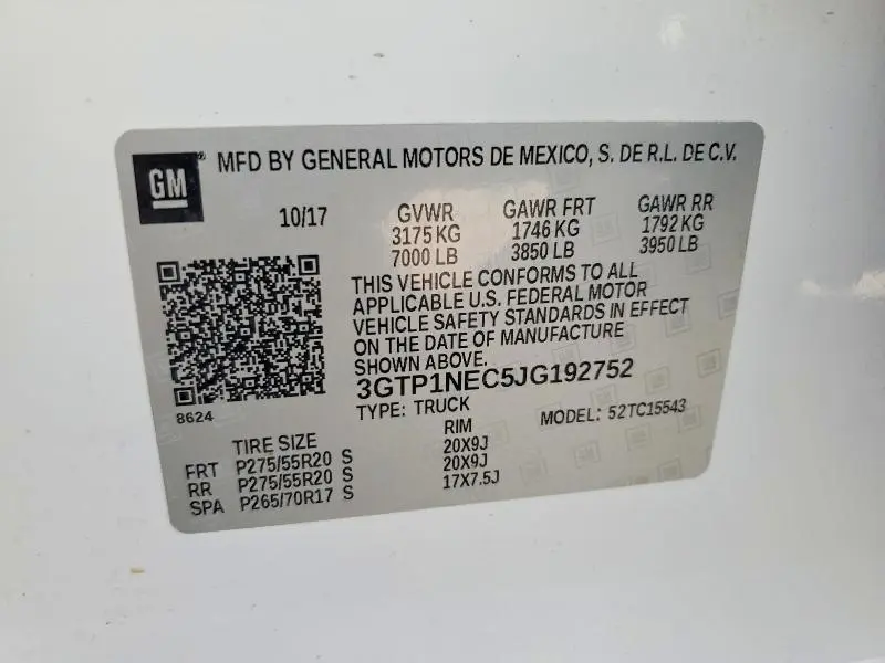 2018 GMC SIERRA C1500 SLT  