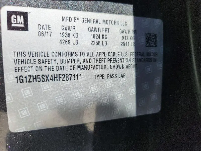 2017 CHEVROLET MALIBU PREMIER  