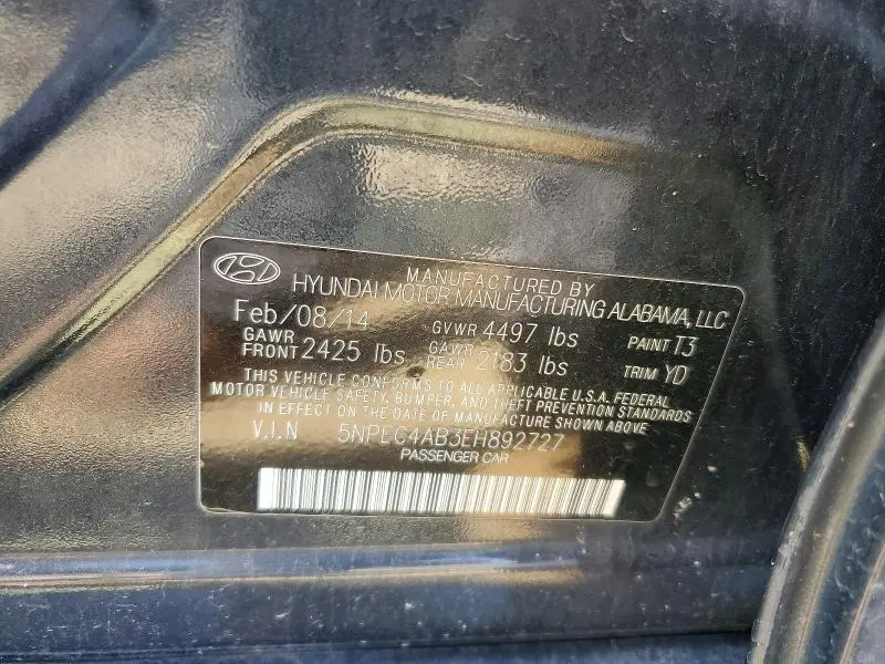 2014 HYUNDAI SONATA LIMITED 2.0T  