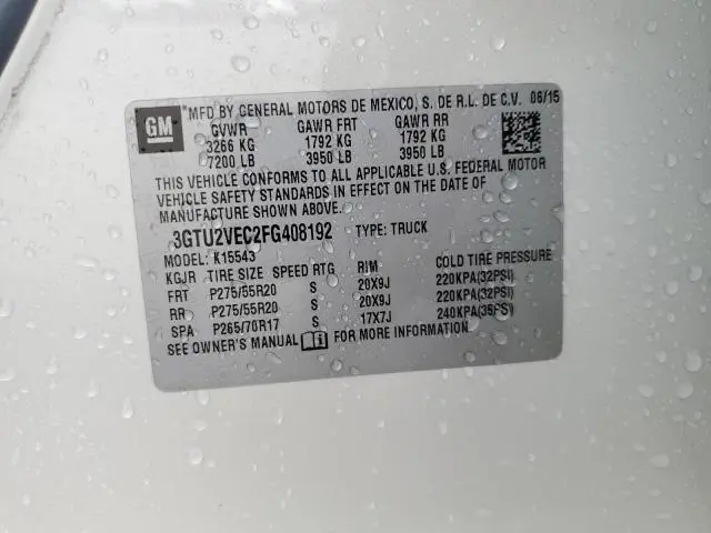 2015 GMC SIERRA K1500 SLT  