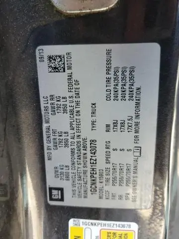 2014 CHEVROLET SILVERADO K1500  