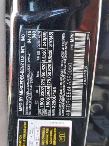 2015 MERCEDES-BENZ GL 450 4MATIC  