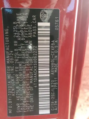 2025 TOYOTA CAMRY XSE  