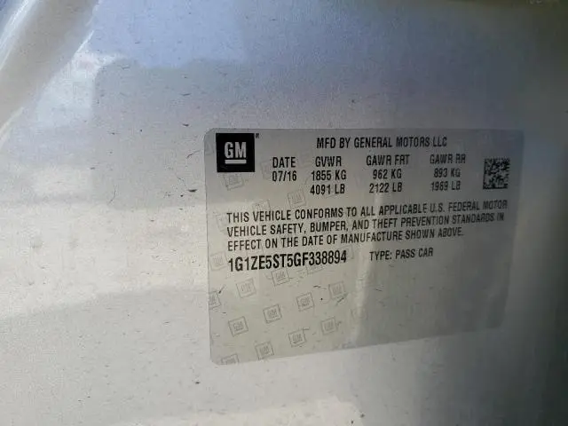2016 CHEVROLET MALIBU LT  