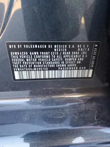 2018 VOLKSWAGEN GTI S/SE  