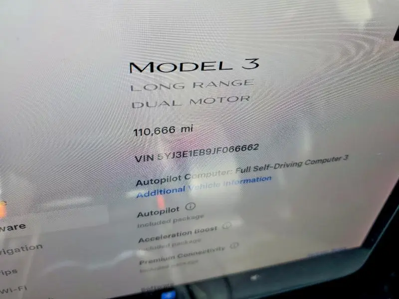 2018 TESLA MODEL 3   