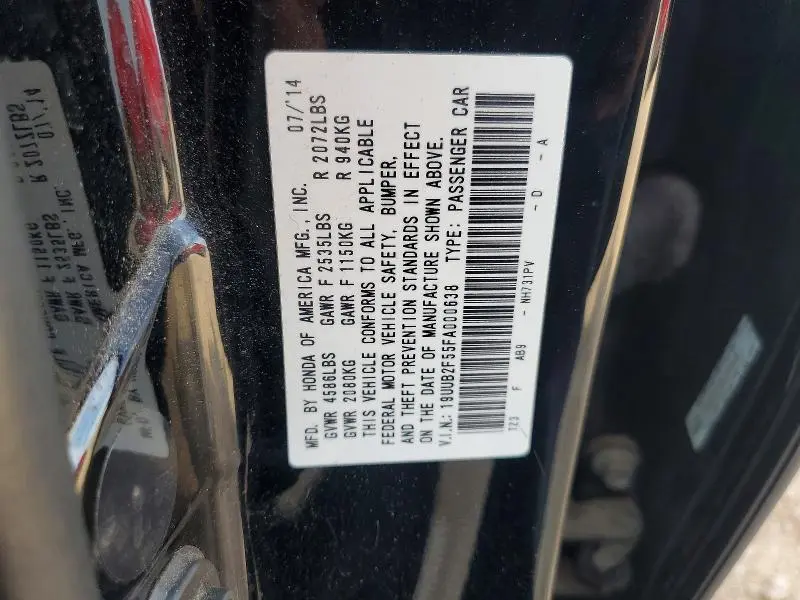 2015 ACURA TLX TECH  