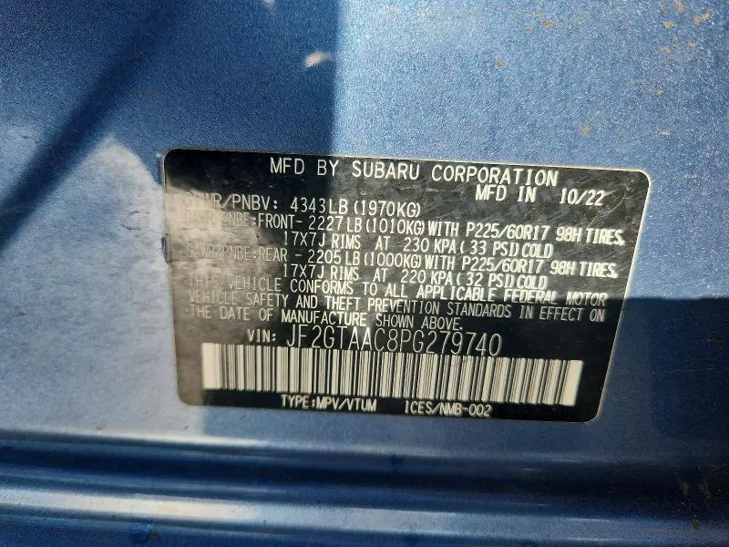 2023 SUBARU CROSSTREK   