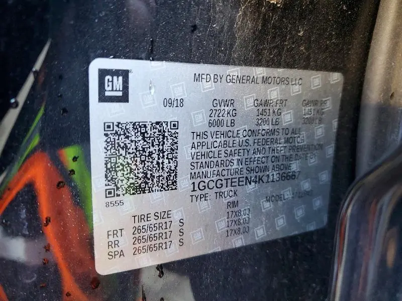 2019 CHEVROLET COLORADO ZR2  