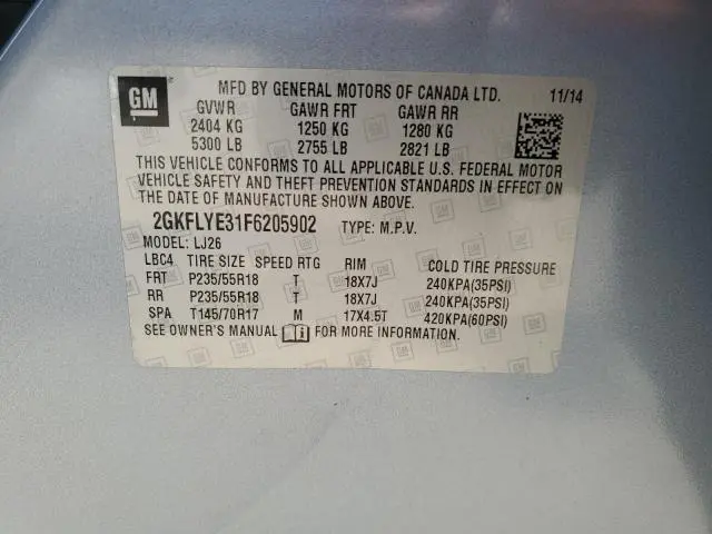 2015 GMC TERRAIN SLT  