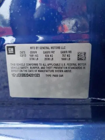 2013 CHEVROLET SONIC LT  