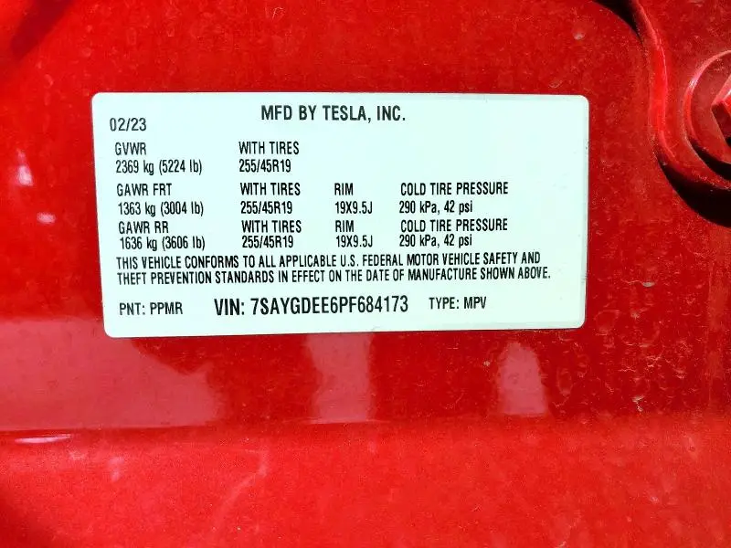 2023 TESLA MODEL Y   