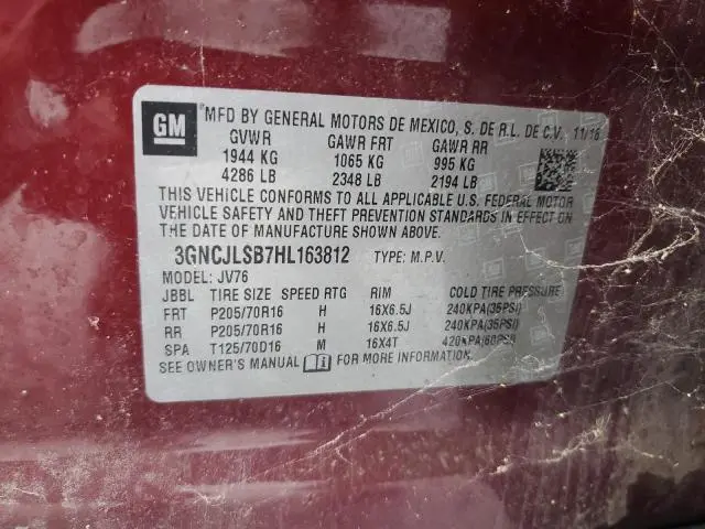 2017 CHEVROLET TRAX 1LT  