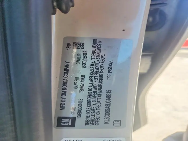 2020 CHEVROLET SPARK 1LT  