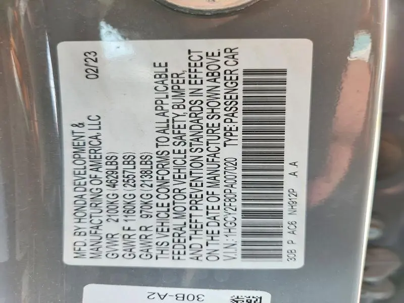 2023 HONDA ACCORD TOURING HYBRID  