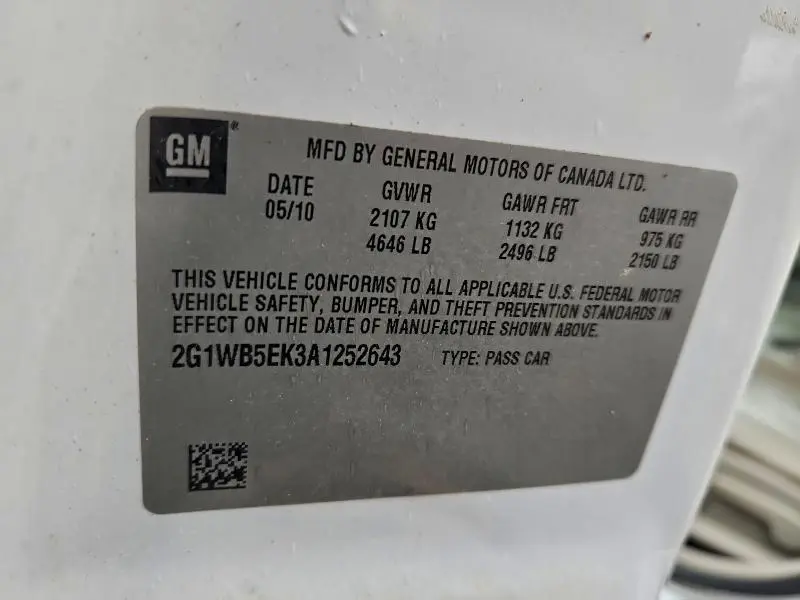 2010 CHEVROLET IMPALA LT  