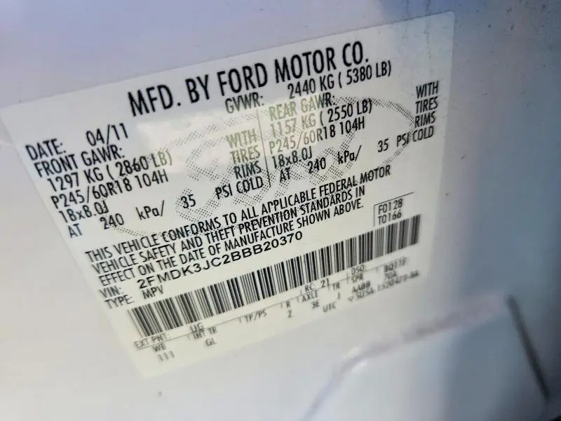 2011 FORD EDGE SEL  