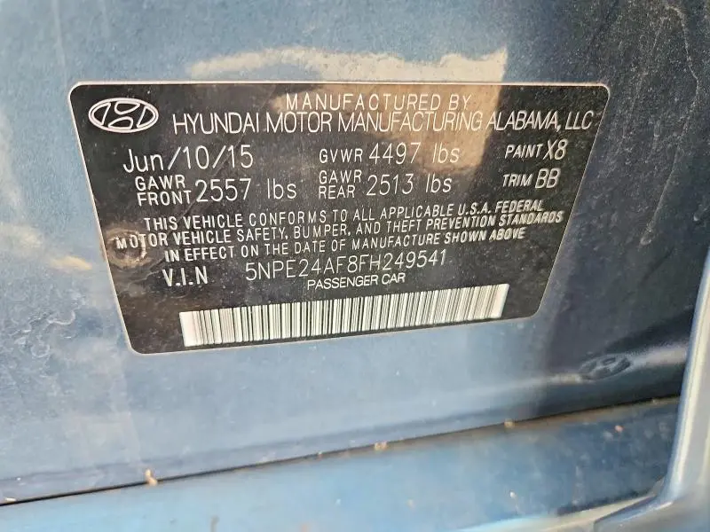 2015 HYUNDAI SONATA SE  