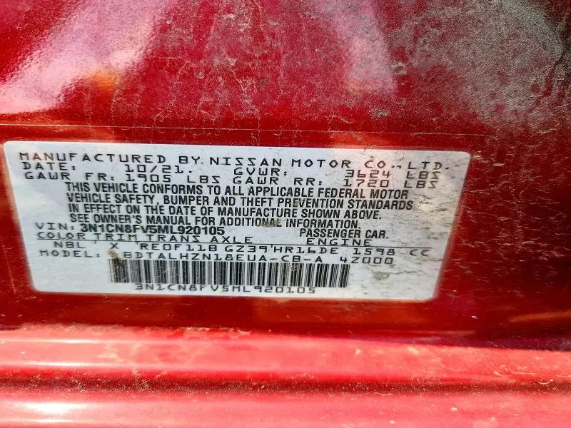 2021 NISSAN VERSA SR  