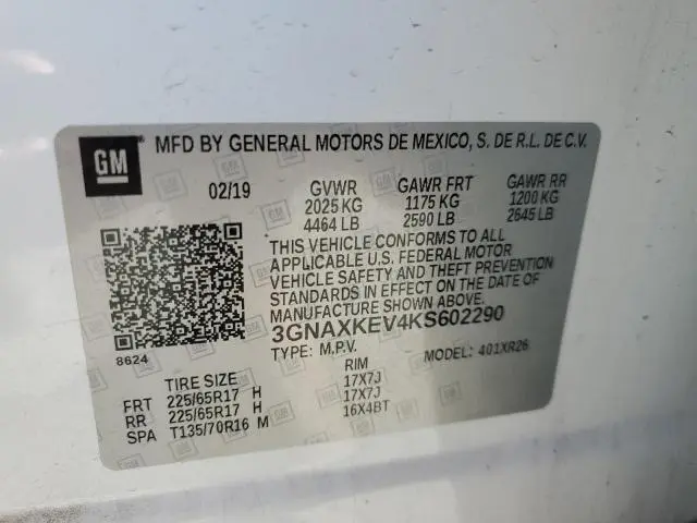 2019 CHEVROLET EQUINOX LT  